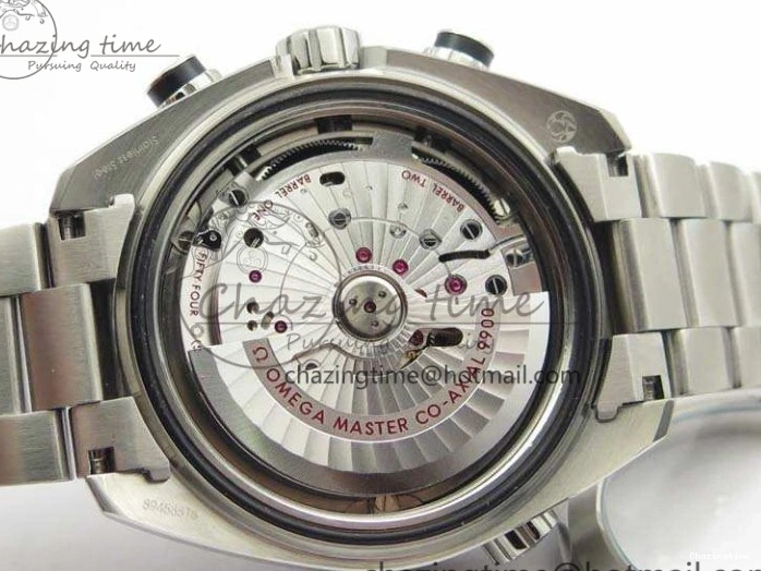 0511 Planet Ocean Master Chrono SS OM 1:1 Best Edition Black Dial On SS Bracelet A9900 V Fashionable 8113